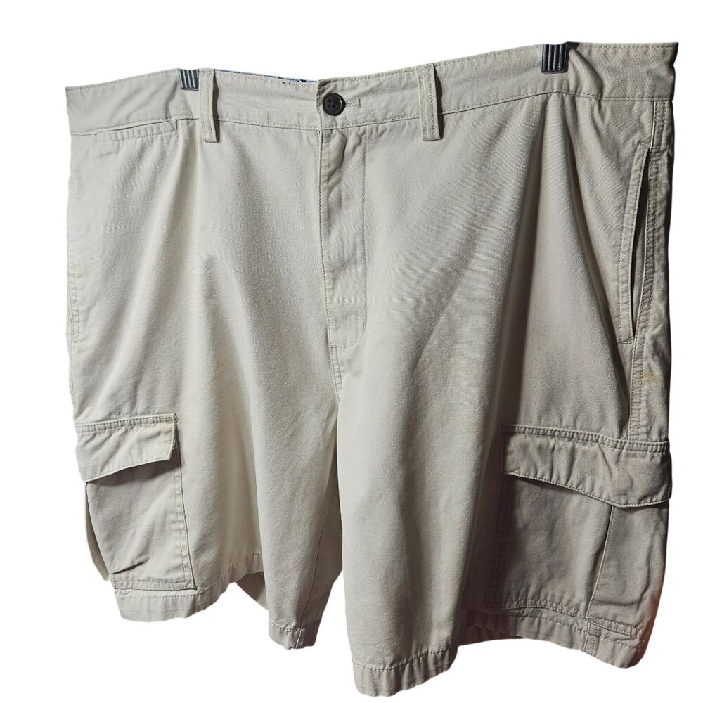 Chaps Mens Cargo Shorts 40 Beige Cotton Casual Wear With Pockets